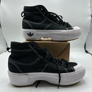 adidas Originals Nizza Trek Black White - Women's Shoes Size US 6.5 GZ8857 NEW